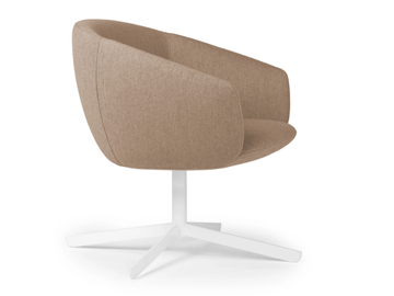 NOT LOUNGE - With 4-spoke base fabric easy chair with armrests by True Design - view 2